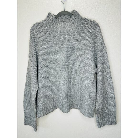 The Workshop Gray Keepin It Cozy Knit Boxy Long Sleeve Sweater M - Picture 4 of 16